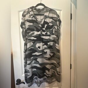 Rock & Republic Gray & Black Camouflage Dress. X-Large